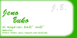 jeno buko business card